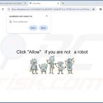 Esempio di sito che utilizza un falso test CAPTCHA per spingere lo spam delle notifiche del browser 5