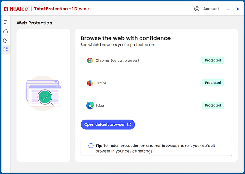 McAfee Total Protection Web Protection