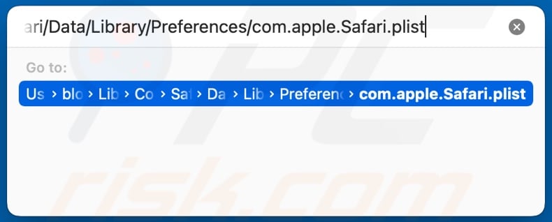 Andare a ~/Library/Containers/com.apple.Safari/Data/Library/Preferences/com.apple.Safari.plist