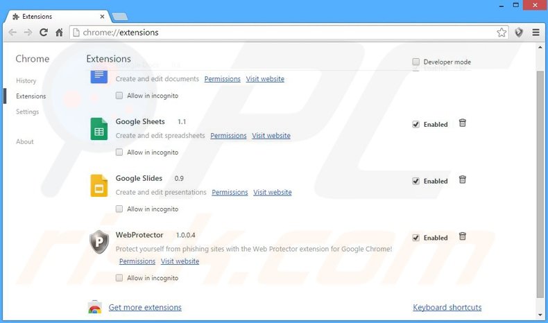 Rimuovere Ad Blaster adware da Google Chrome step 2