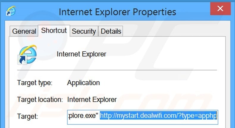 Aggiustare il collegamento rapido a Internet Explorer: step 2