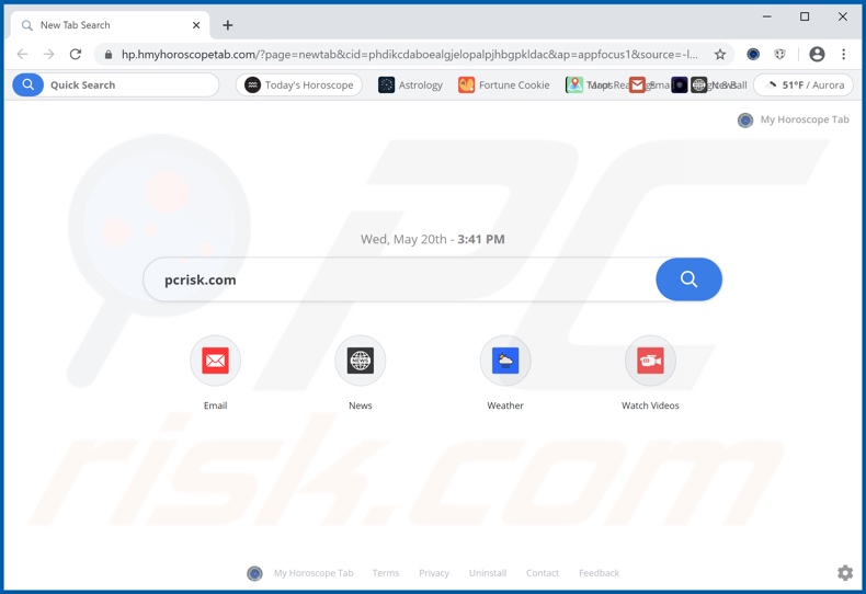 hmyhoroscopetab.com dirottatore del browser