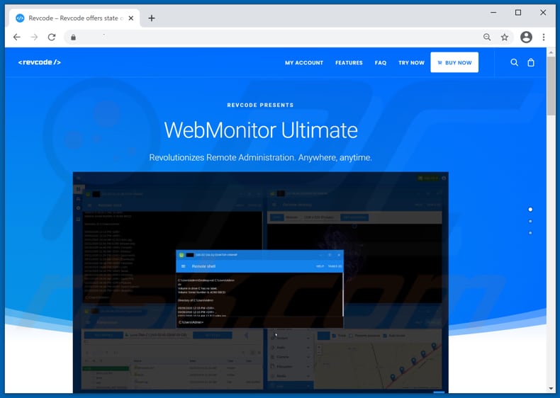 pagina di download del RAT webmonitor