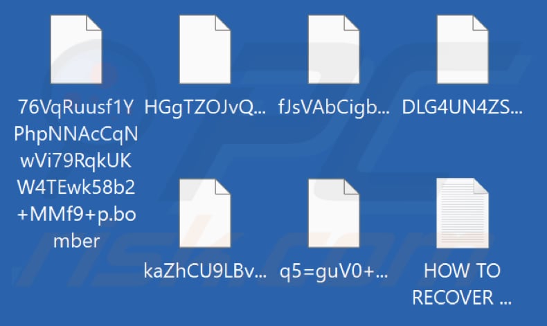 File criptati dal ransomware Bomber (estensione .bomber)