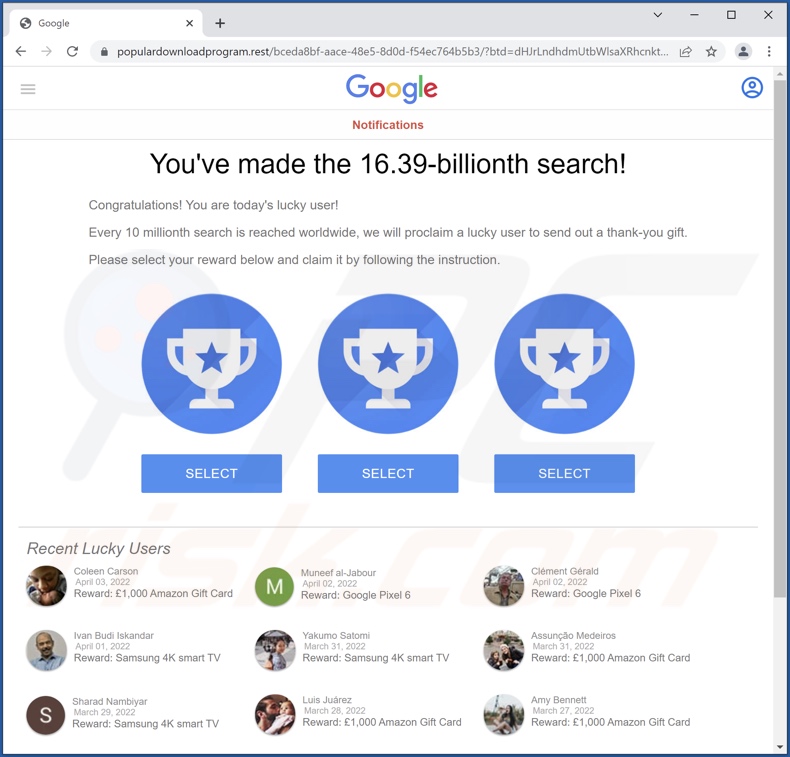 You've made the 16.39-billionth search! truffa