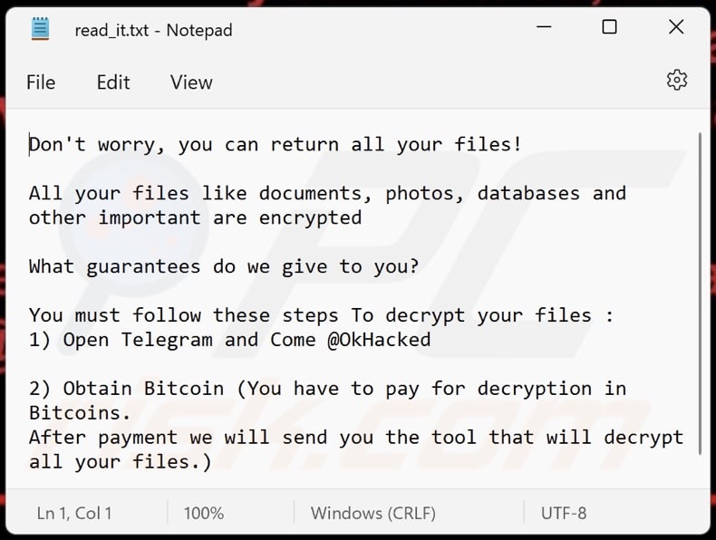 OkHacked ransomware nota di riscatto (read_it.txt)