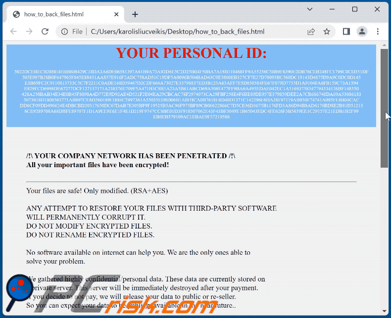 Allock ransomware nota di riscatto (how_to_back_files.html) GIF