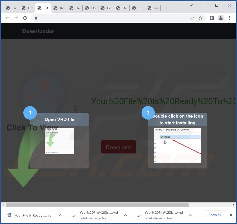 Sito Web ingannevole che promuove un programma di installazione contenente il dirottatore del browser Ring