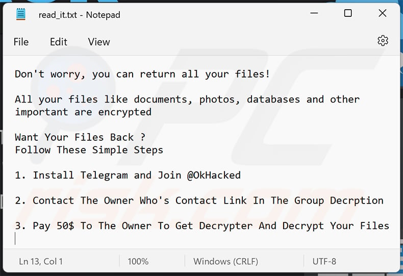 OkHacked ransom nota (read_it.txt - 2023-04-24)