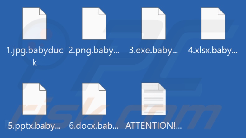 File crittografati da BabyDuck ransomware (estensione .babyduck)