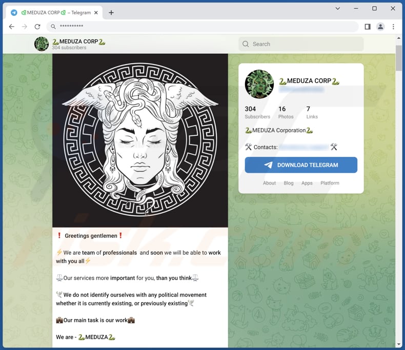 Ladro di informazioni Meduza promosso tramite Telegram