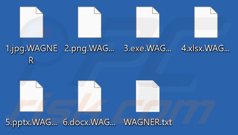 File crittografati da WAGNER ransomware (estensione .WAGNER)