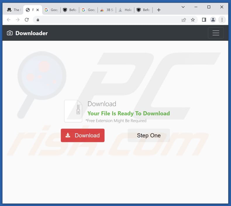 Sito web utilizzato per promuovere Wingman Clock browser hijacker (campione 1)