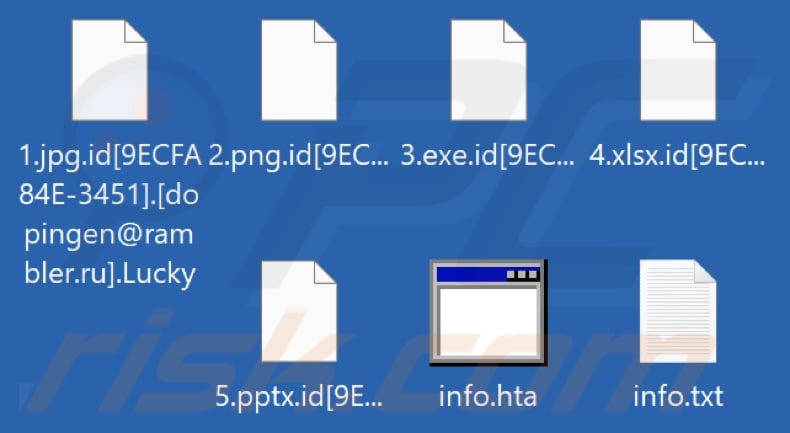 File criptati dal ransomware Lucky (estensione .Lucky)