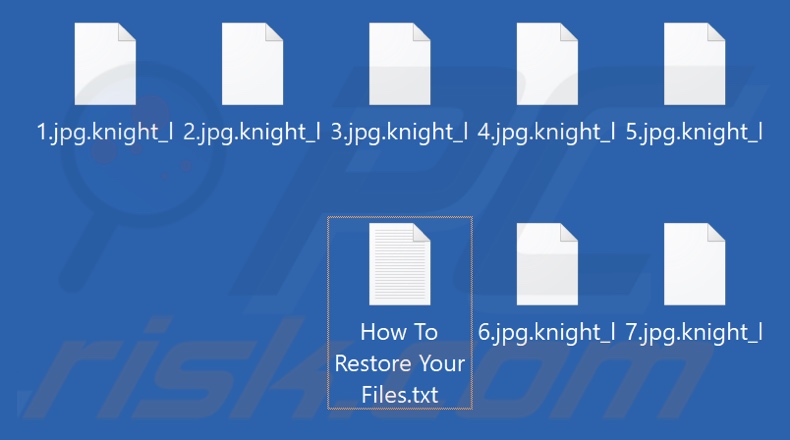 File crittografati da Knight ransomware (estensione .knight_l)