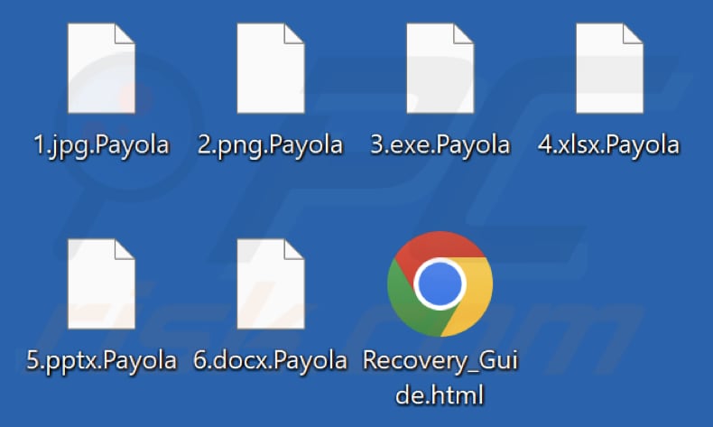 File crittografati dal ransomware Payola (estensione .payola)