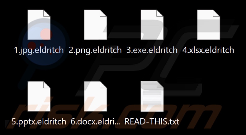 File crittografati da Eldritch ransomware (estensione .eldritch)