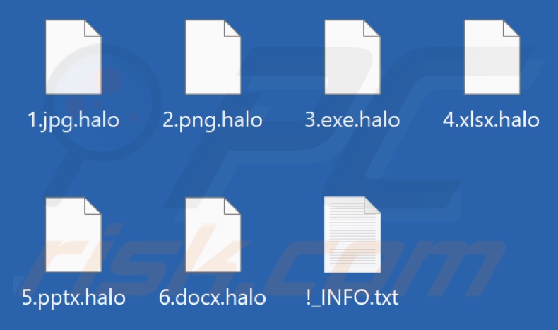 File criptati dal ransomware Halo (estensione .halo)