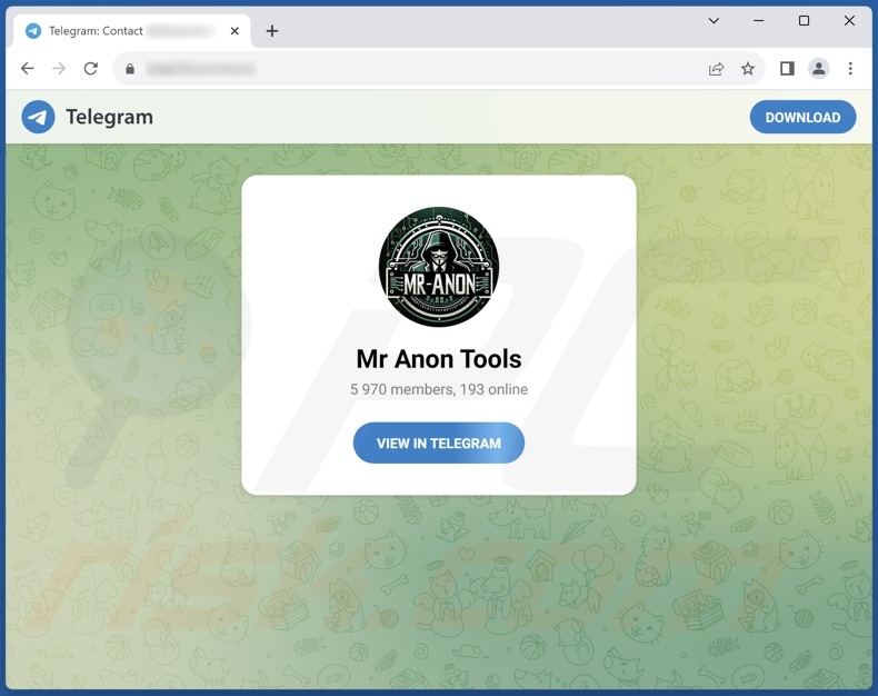Account Telegram degli sviluppatori del ladro di MrAnon