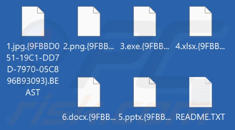 File crittografati dal ransomware Beast (estensione .BEAST)