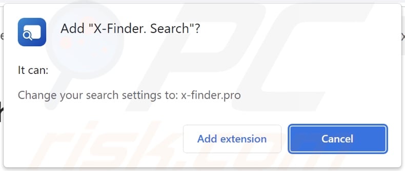 X-Finder. Search browser hijacker richiesta di permessi