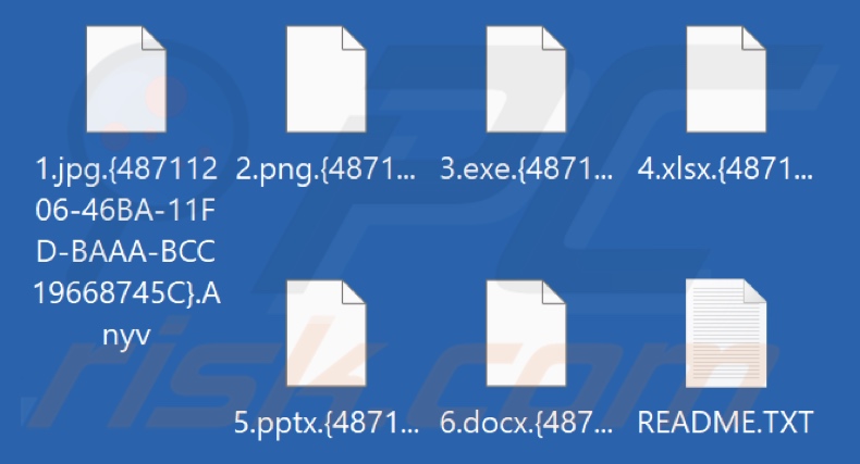 File criptati dal ransomware Anyv (estensione .Anyv)