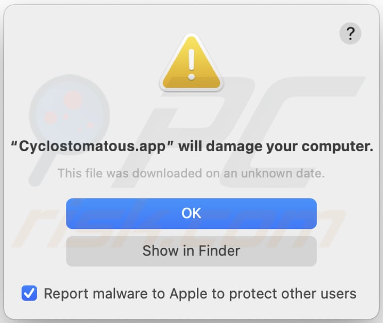 Cyclostomatous avviso adware