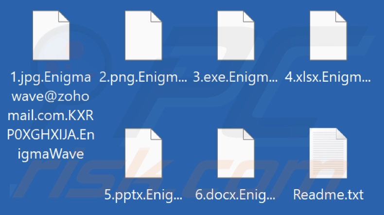 File criptati dal ransomware EnigmaWave (estensione .EnigmaWave)