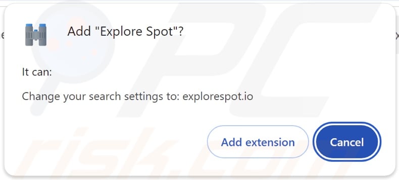 Explore Spot è un dirottatore del browser che chiede autorizzazioni