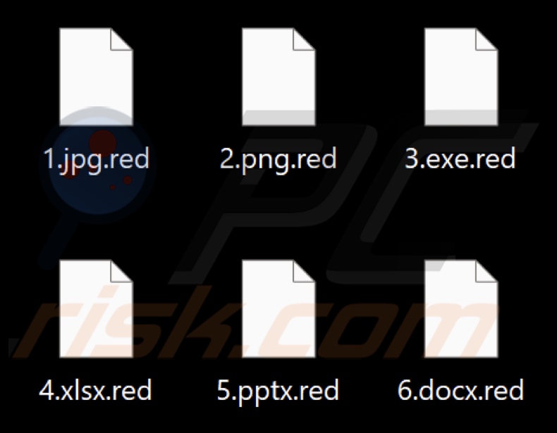 File crittografati dal ransomware GhosHacker (estensione .red)