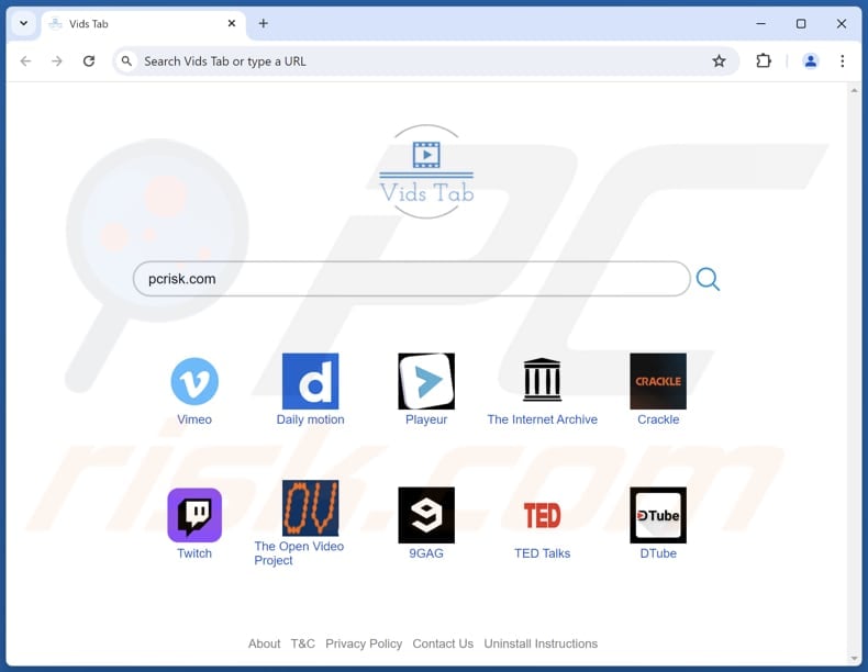 search.media-tab.com dirottatore del browser