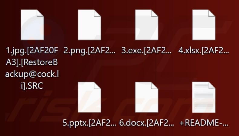 File crittografati dal ransomware SRC (estensione .SRC)