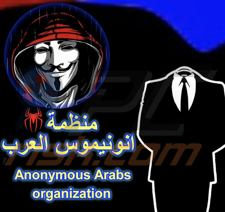 Anonymous Arabs ransomware carta da parati