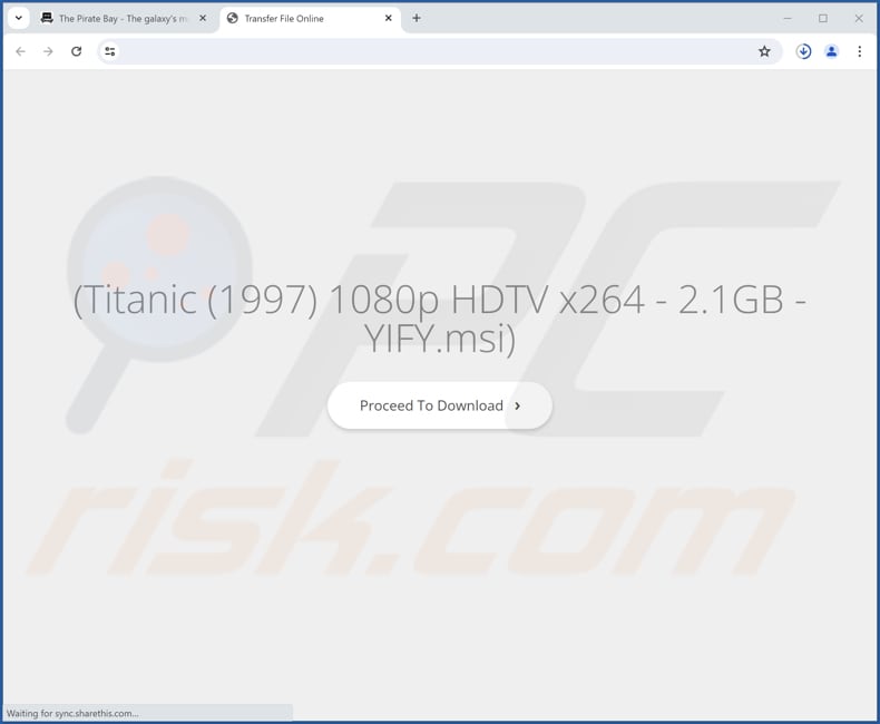 Website used to promote FIIND browser hijacker