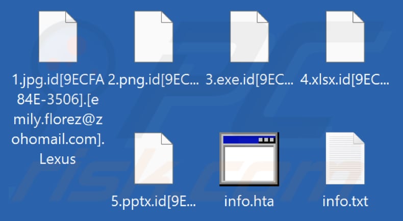 File criptati dal ransomware Lexus (estensione .Lexus)