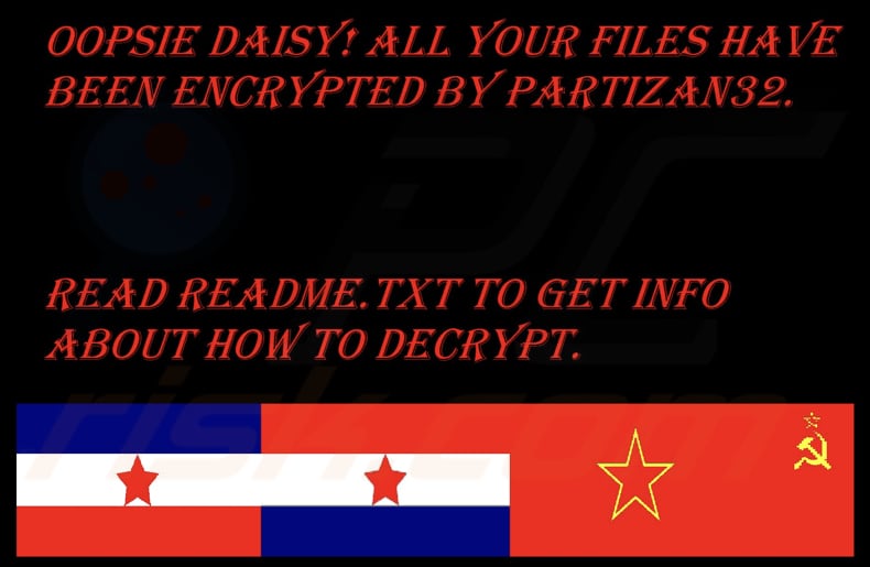 PartiZAN32 ransomware carta da parati