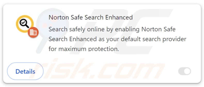 Norton Safe Search Enhanced estensione falsa