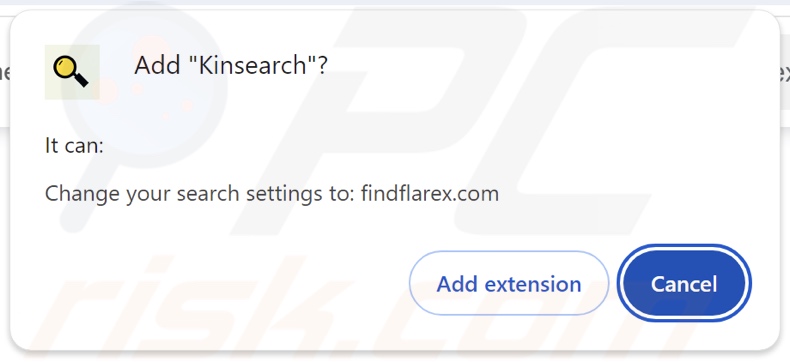 Il dirottatore del browser Kinsearch chiede le autorizzazioni