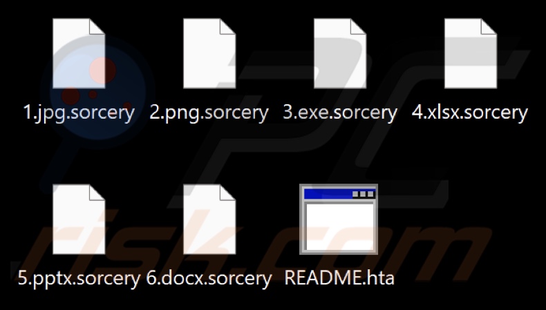 File crittografati dal ransomware Sorcery (estensione .sorcery)