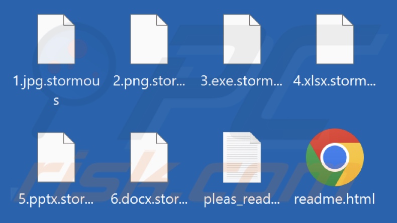 File criptati dal ransomware StormCry (Stormous) (estensione .stormous)