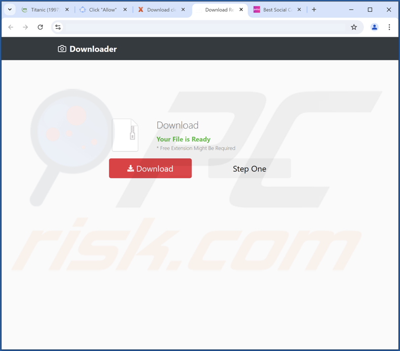 Sito web utilizzato per promuovere FlipPlayer