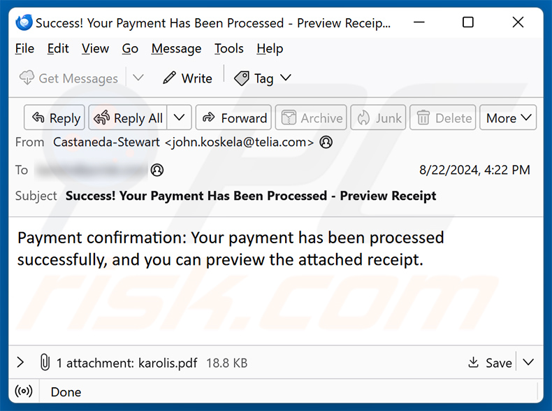 Payment Confirmation email truffa (2024-08-27)