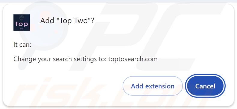 Top Two dirottatore del browser che chiede le autorizzazioni