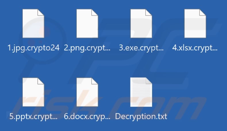 File criptati dal ransomware Crypto24 (estensione .crypto24)