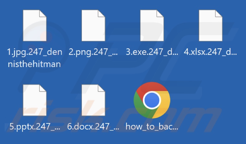 File criptati dal ransomware DennisTheHitman (estensione .247_dennisthehitman)