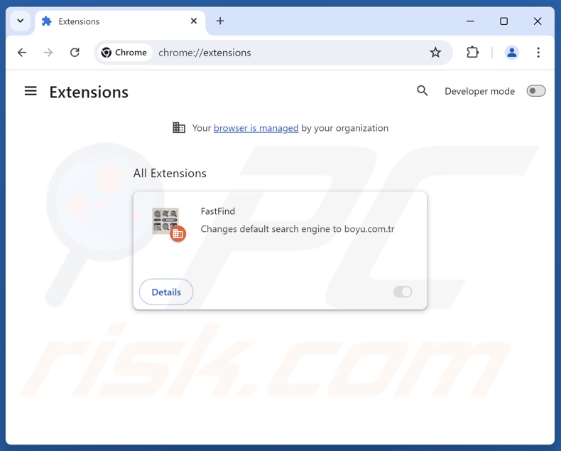 Rimozione delle estensioni di Google Chrome correlate a findflarex.com