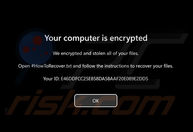 Mqpoa ransomware schermata di pre-accesso