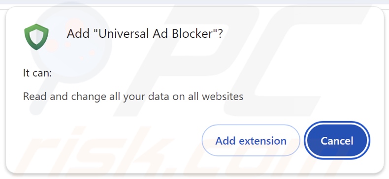 Universal Ad Blocker chiede varie autorizzazioni