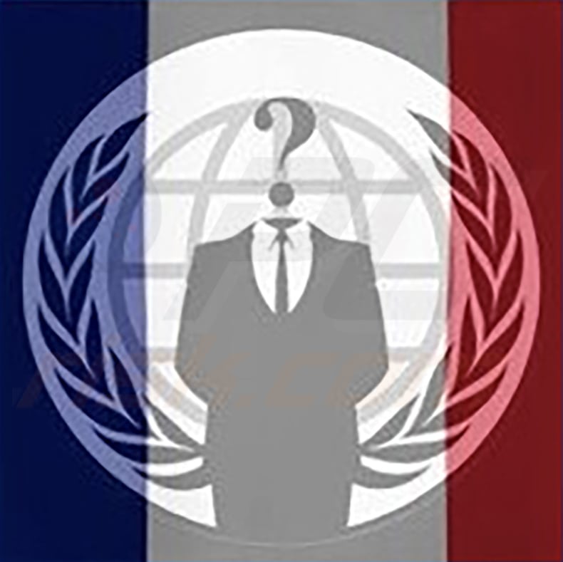 Anonymous France ransomware carta da parati