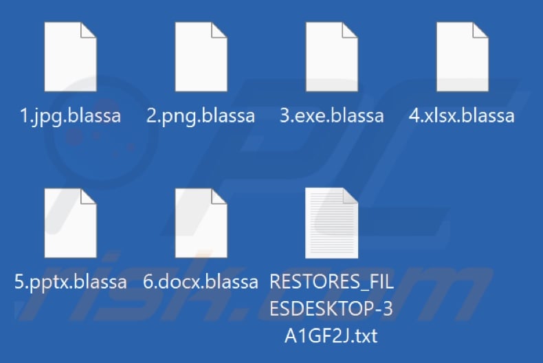 File criptati dal ransomware BLASSA (estensione .blassa)